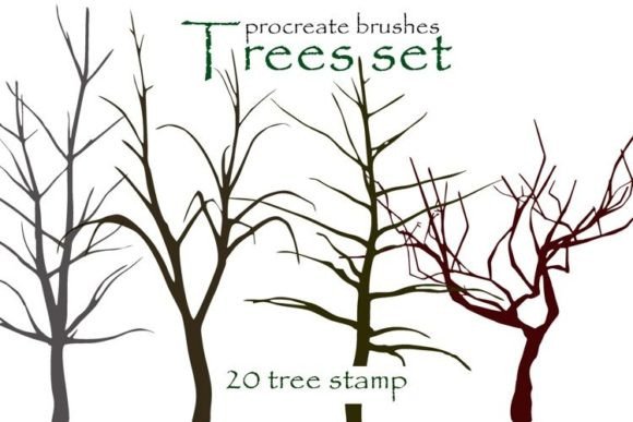 Download 20 Tree Procreate Brushes Silhouette - Premium Resources