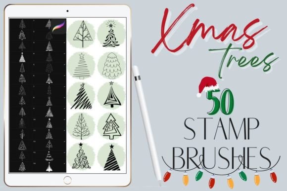 Download Procreate Christmas Tree Stamp Brushes - Premium Resources