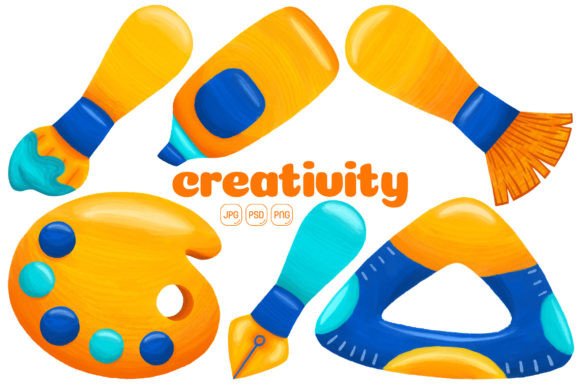 Download Creativity Element Illustration Pack 03 - Premium Resources