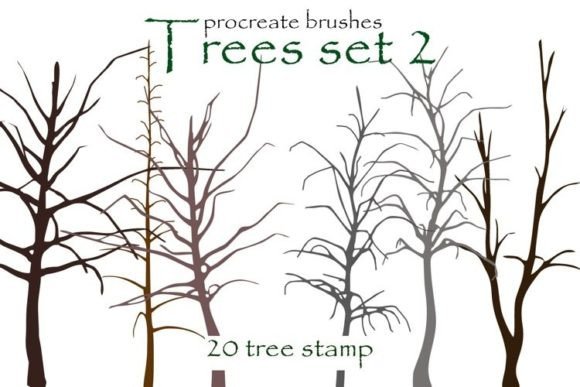 Download Tree Procreate Brushes, Tree Silhouette - Premium Resources